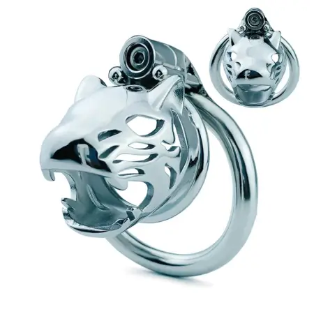 Animal Small Cock Cage Locking Chastity Cage Male Cock Cage Chastity Device with 3 Active Rings for Men Penis Exercise