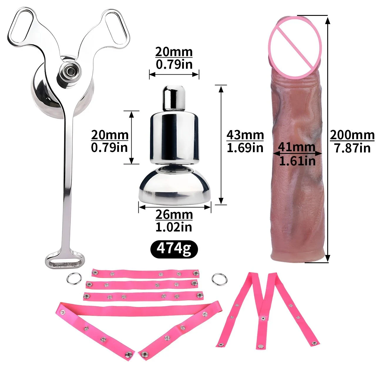 7.87 Inch Realistic DildoChastity Cage ,Male Negative Chastity Cage with Silicone Dildo,chastity Cage Dildo,sissy Cock Cage