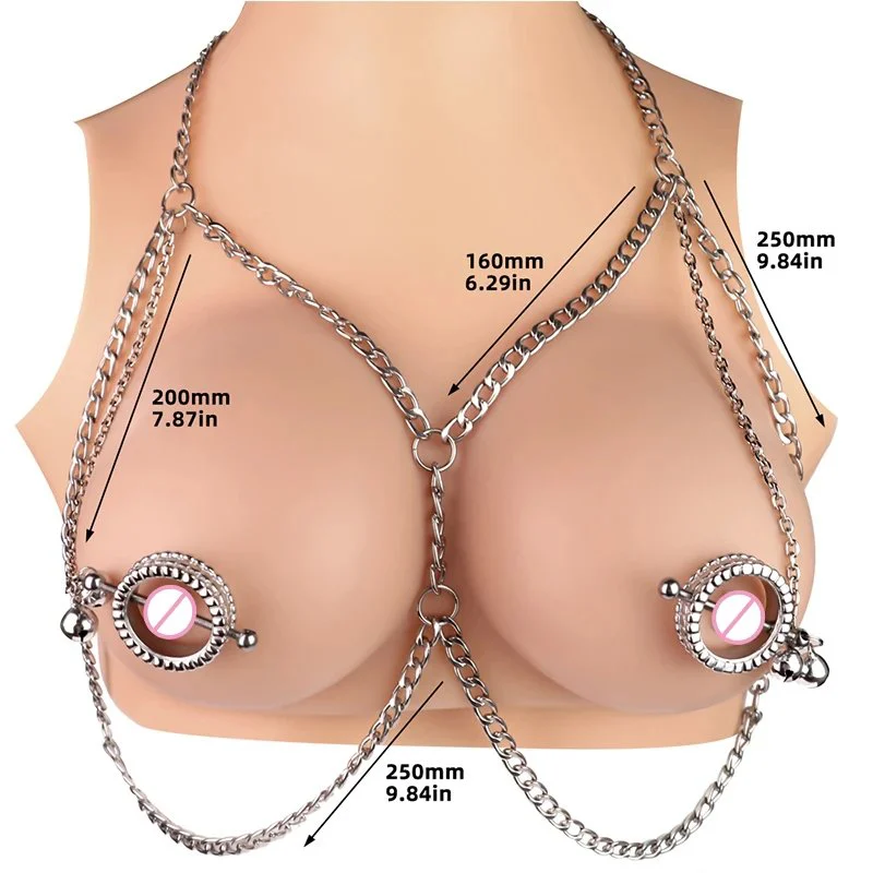 Nipple Clamp Nipple Clips for Women Non Piercing Heavy Nipple Stimulator Women Breast Sex Toys with Leather Pearl Chain