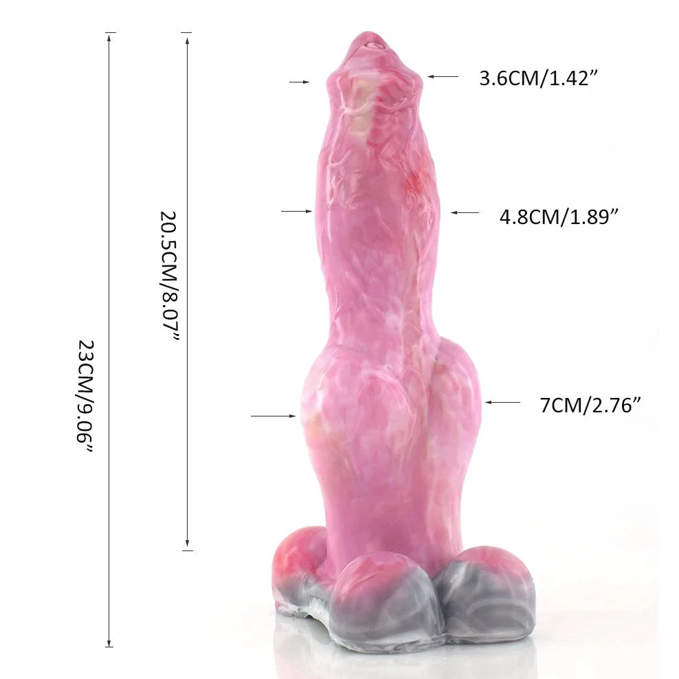 Fantasy Liquid Silicone Flexible Sex Toys Dildos Animal Dog Wolf Penis with Suction Cup Dildos Sex Toys for Women