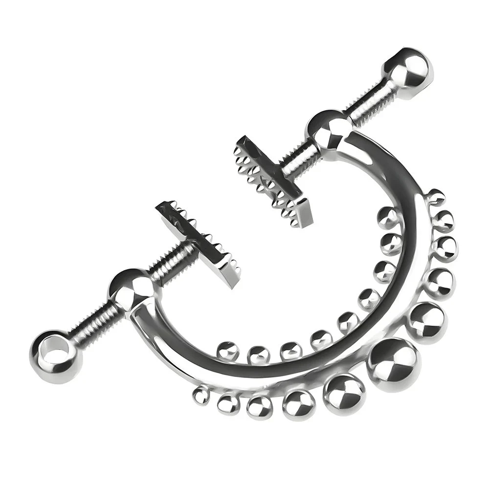 Nipple Clamps with Steel Balls for Women Adult Single Chain Clamps Comfortable Sex Toys