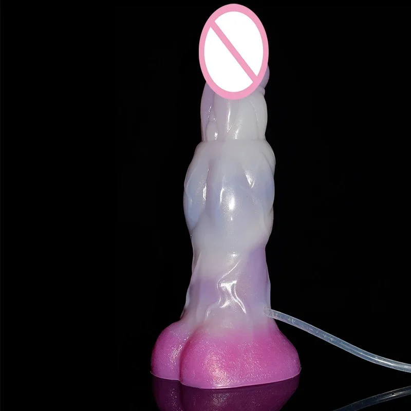 8.67 Inch Huge Artificial Realistic Squirting Dildo Colorful Silicone Anal Plug Sex Toy Ejaculating