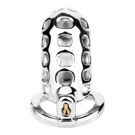 Silver Male Chastity Cage Lock Cock Device Stainless Steel Male Chastity Lock Penis Restraint Lock Cage Sex Toys for Man