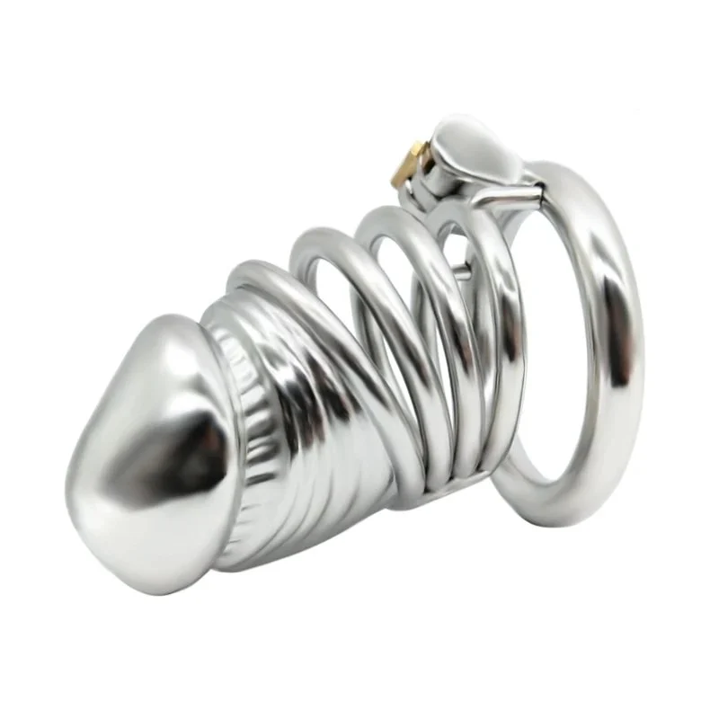 Big Cage 304 Stainless Steel Male Chastity Device Polished Metal Dildo Cock Cage for Man with Hollow Can Ventilate