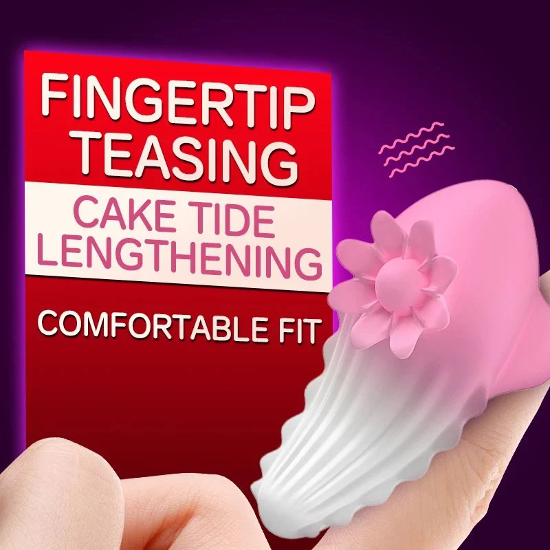 Sunflower Shape Female Finger G-Spot Clitoral Nipple Stimulator 10 Vibration Modes Finger Masturbator Vibrator Set Happy Sex