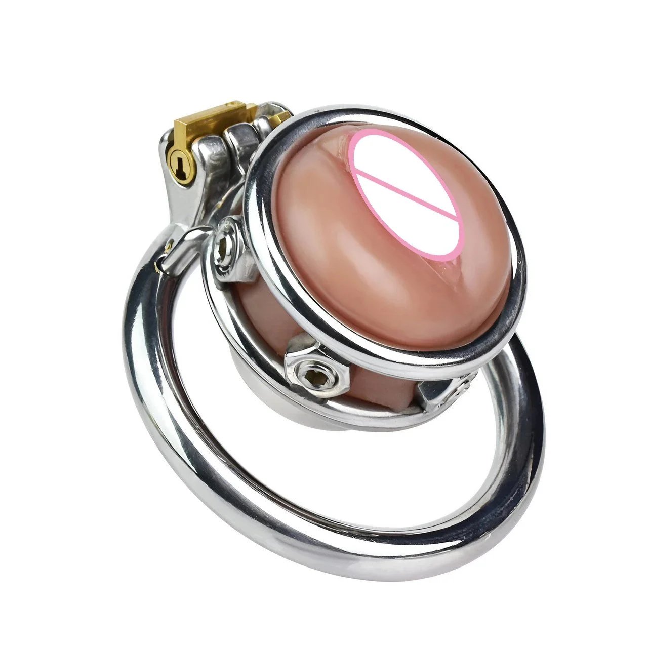 Flat Chastity Cage Cock Cages Male Chastity Devices Pussy Shape Chastity Cage Adults Products 1Toys Sex