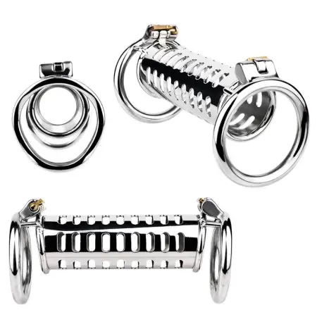 Metal Gay Chastity Cage, Double Head Chastity Cage,cock Cage Male Chastity Devices Chastity Cage Belt for Men