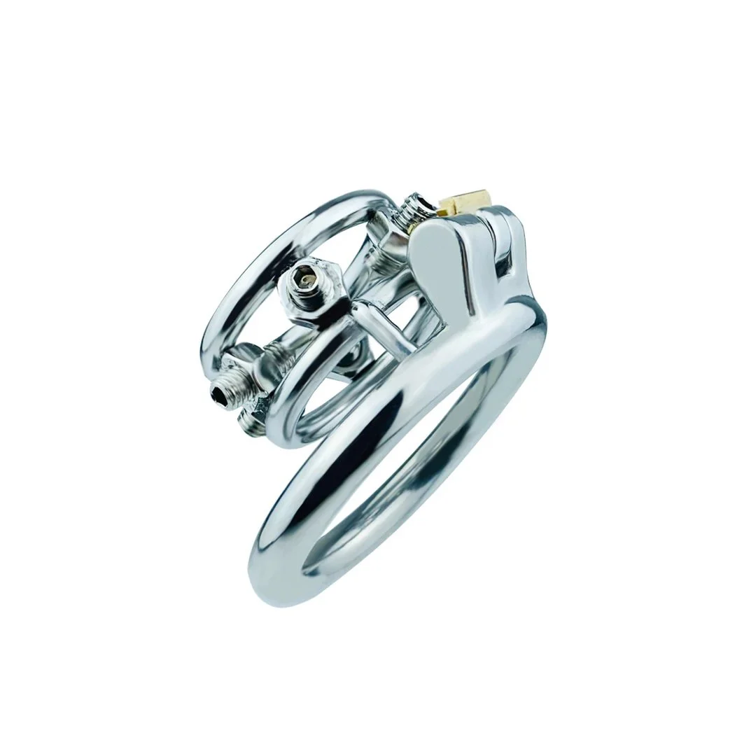 Chastity Cage Male Sex Toys High Standard Male Chastity Device with 4 Size Rings Metal Lock Locking Erotic