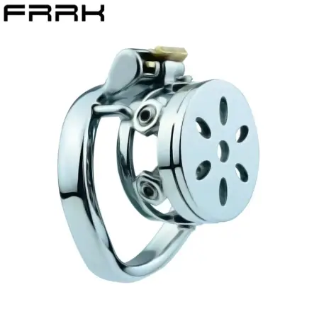 Metal Stainless Steel Arc Ring Rivet Flat Chastity Lock Rivet Stimulation Male Penis Massager Removable Chastity Cage