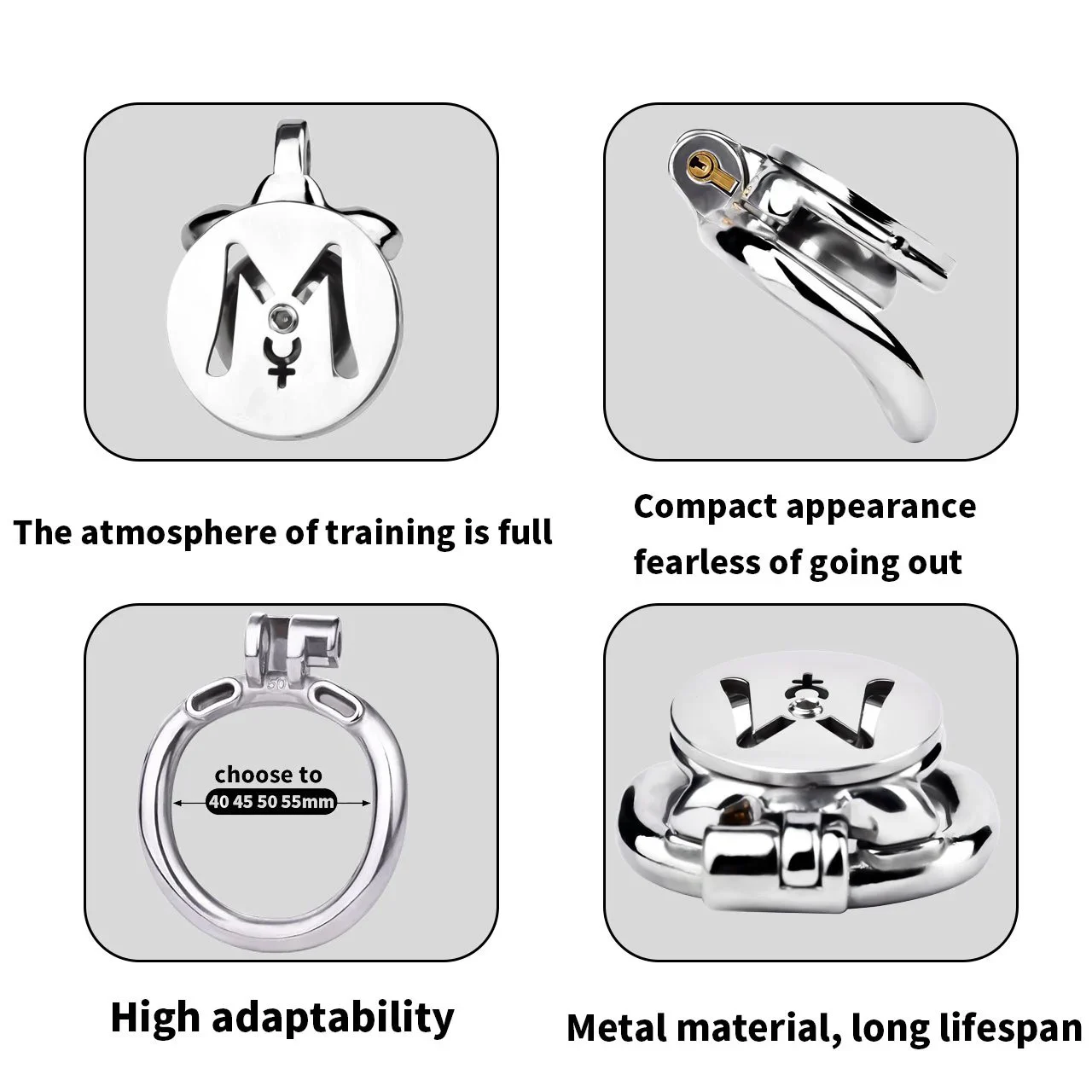 Flat Cages White Dragon Dildo with Pink Chastity Belt Metal Penis Ring Cock Cage Lock Sex Toys for Men Women Pleasure