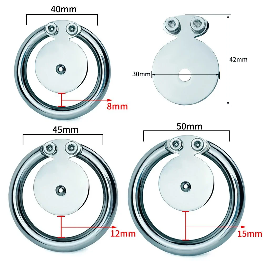 Silver Stainless Steel Wearable Chastity Lock Male Chastity Device Chastity Cages for Men