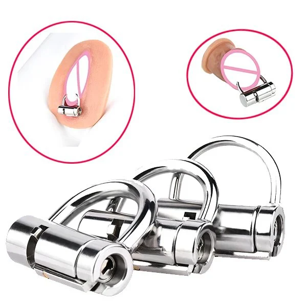 Metal PA Chastity Devices for Men Nipple Piercing Glans Piercing Accessories Fun