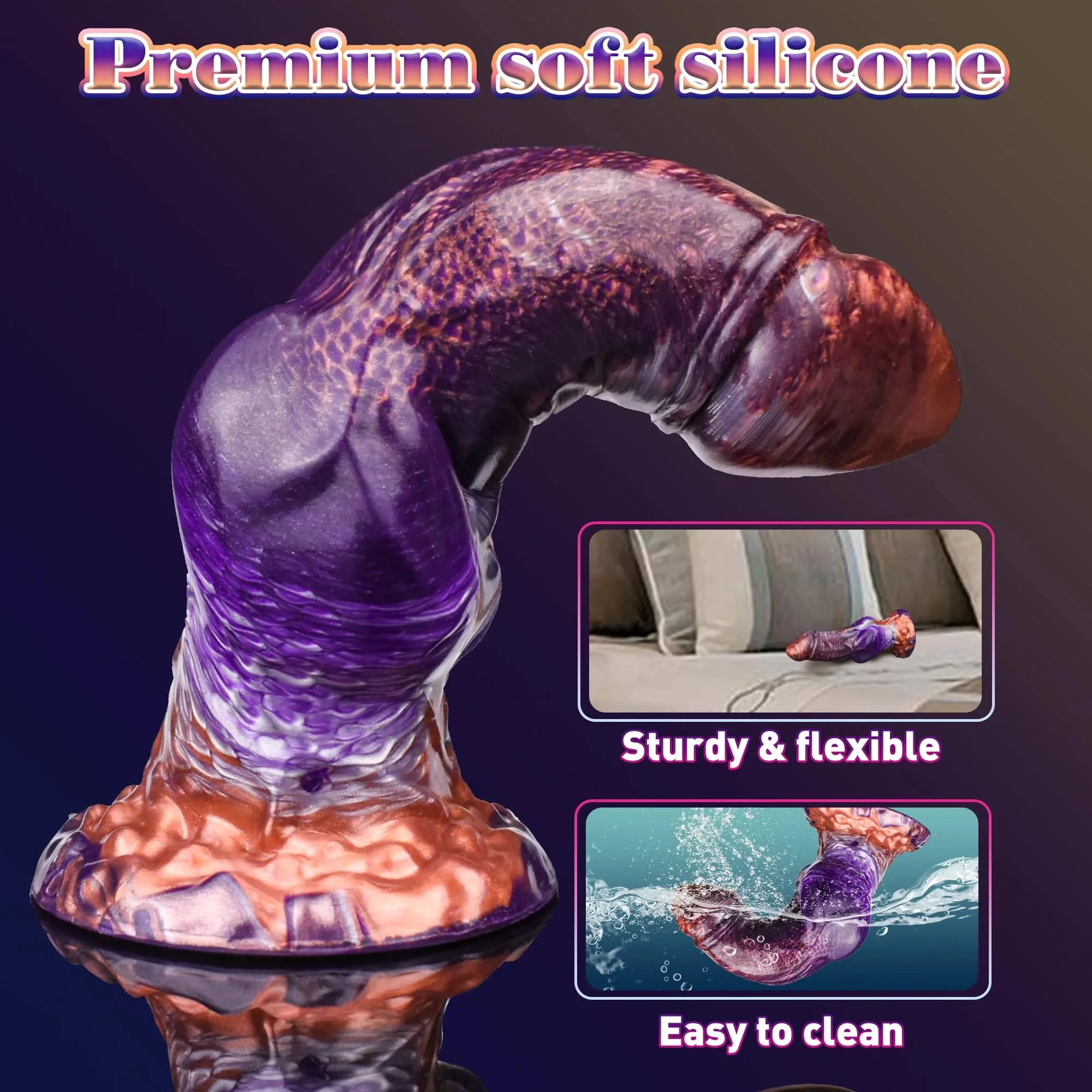 9.06 Inch Anal Sex Toys Silicone Dragon Dildo Huge Realistic Giant Monster Animal XXL Cock Dildo for Women