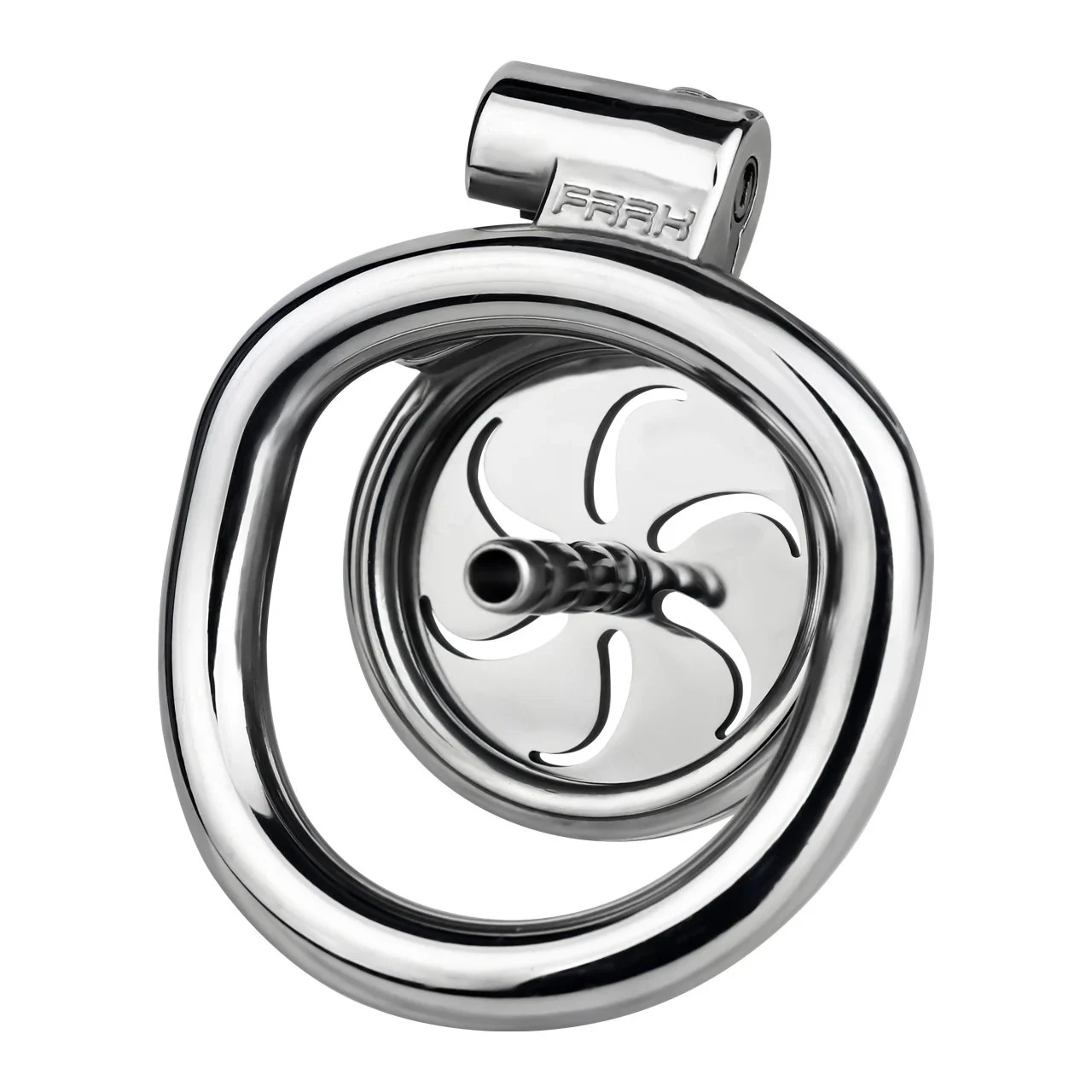 Negative Chastity Cage with Built-in Male Chastity Strap and Urination Tube Stainless Steel Construction 4 Sizes Available