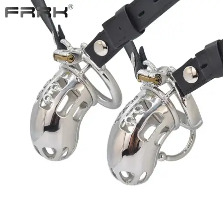 Male Chastity Belt Cock Cage Men Stainless Steel Adult Sex Toys Metal Penis Rings Lock Bondage Device