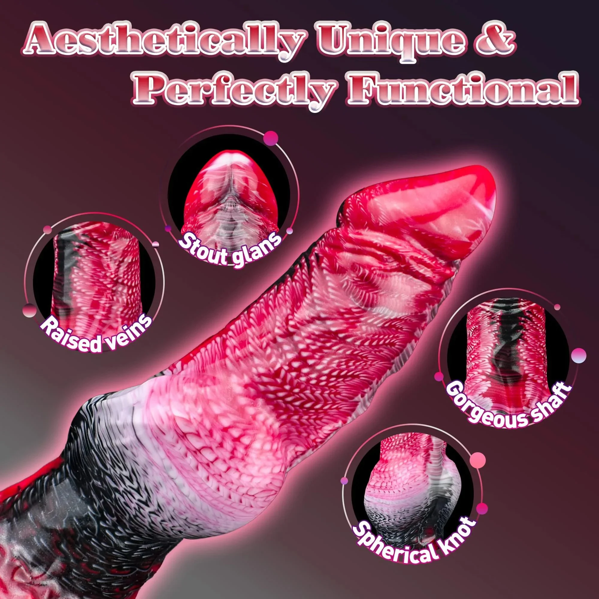 9.1 Inch Realistic Female Masturbation Silicone Monster Animal Dildo Fantasy Dragon Huge Think Dildo for Women