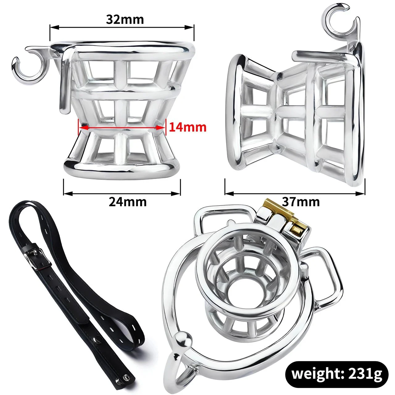 Direct Sales Cock Cage Male Chastity Device With Testicles Brackets Strap on Penis