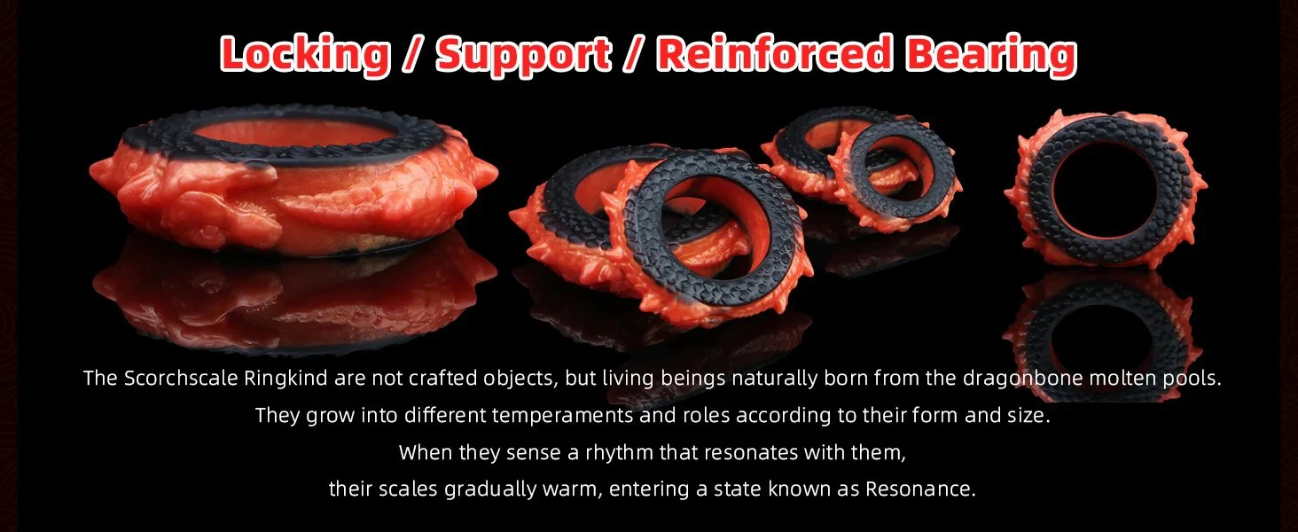 Fantasy Dragon Cock Penis Ring 4 Size Set Masturbators for Men Ejaculation Delay Penis Sex Toys for Couples Adult