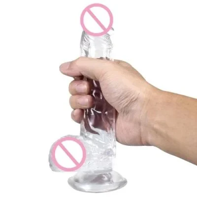 Realistic Dildo Clear Jelly Dildo With Suction Cup for Women Masturbator G Spot Clit Vaginal Stimulator Men Anal Adult Sex Toys