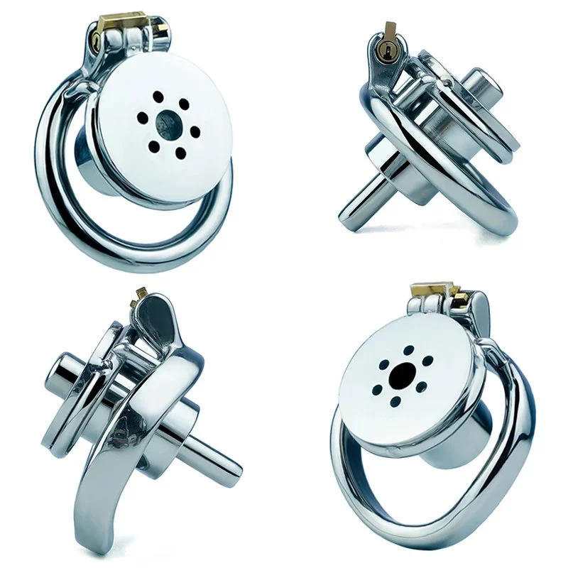 Flat Chastity Lock Stimulate Male Chastity Cage Massager Detachable Device Sex Toy for Men Sexy Product