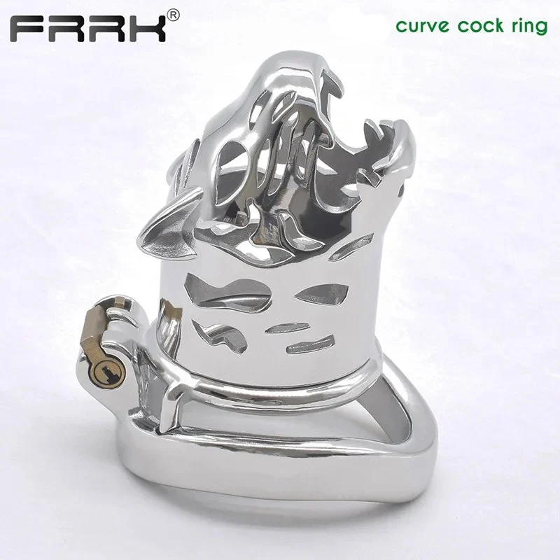 Negative Chastity Cage with Bondage Belt Device Male Sex Toys Stainless Steel Penis Rings Erotic Sexual Shop