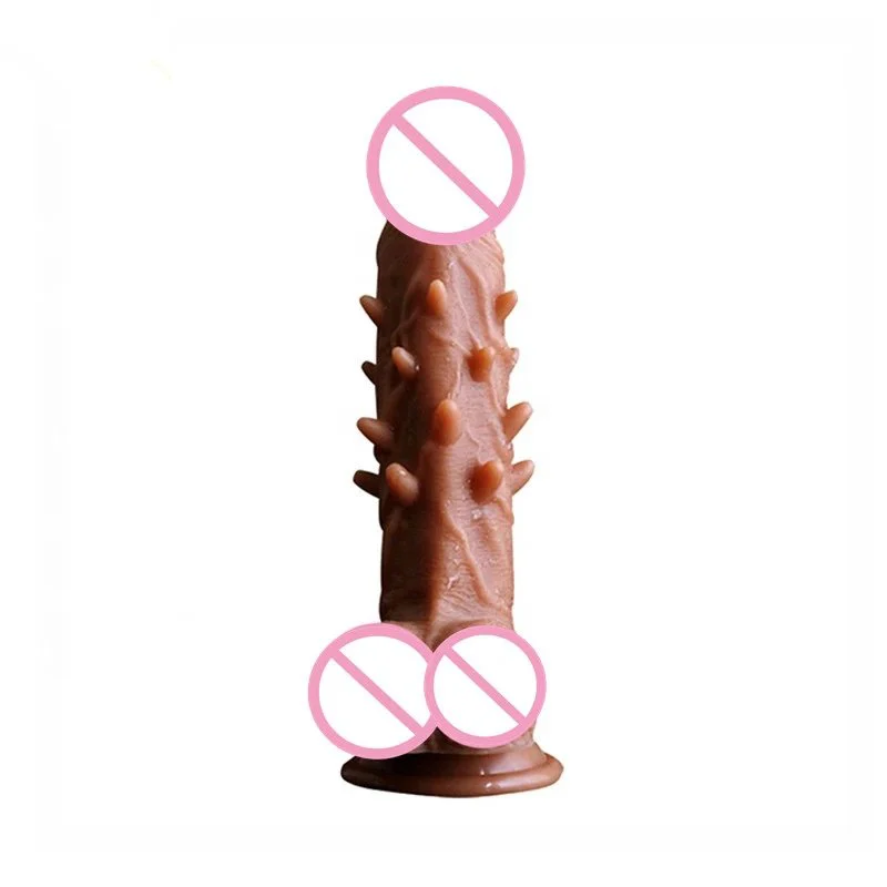 Realistic Grain Dildo Penis Sex Toy Suction Cup Friction G-spot Insert Barbed Cock