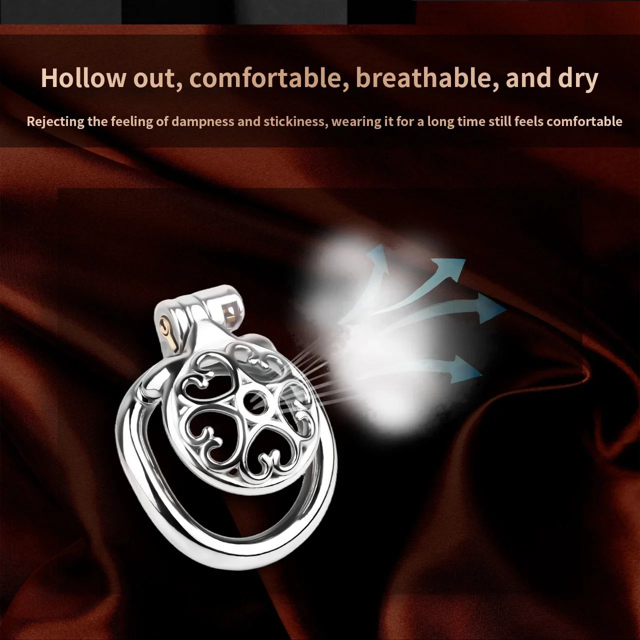 Flat Chastity Cage with Silicone Tube, Small Chastity Cage Chastity Devices Male Penis Cage for Men Sex Toys