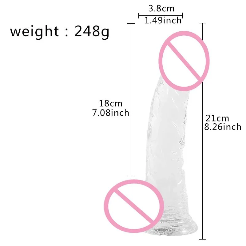 Wearable Dildo AV Stick Fake Dildo Female Masturbation Device Transparent Adult Sex Simulated Dildo