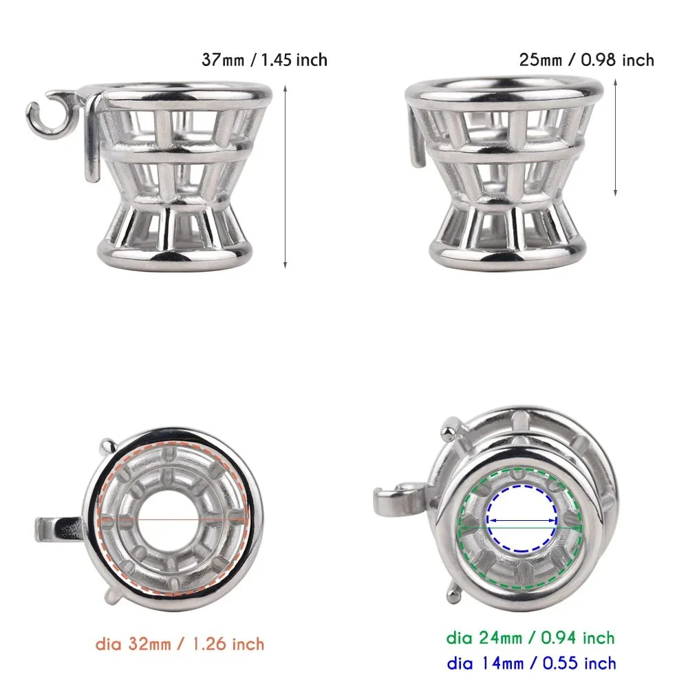 Metal Chastity Cage for Men Stainless Steel Small Male Cock Cages Stealth Lock Device Adults Toys