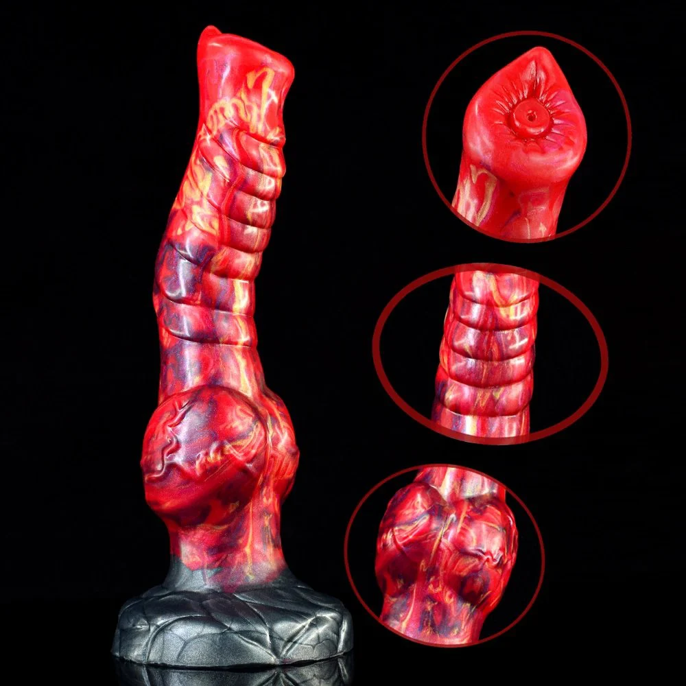Fire Dragon Monster Dildos Huge Realistic Silicone Sex Toy for Lesbian Woman