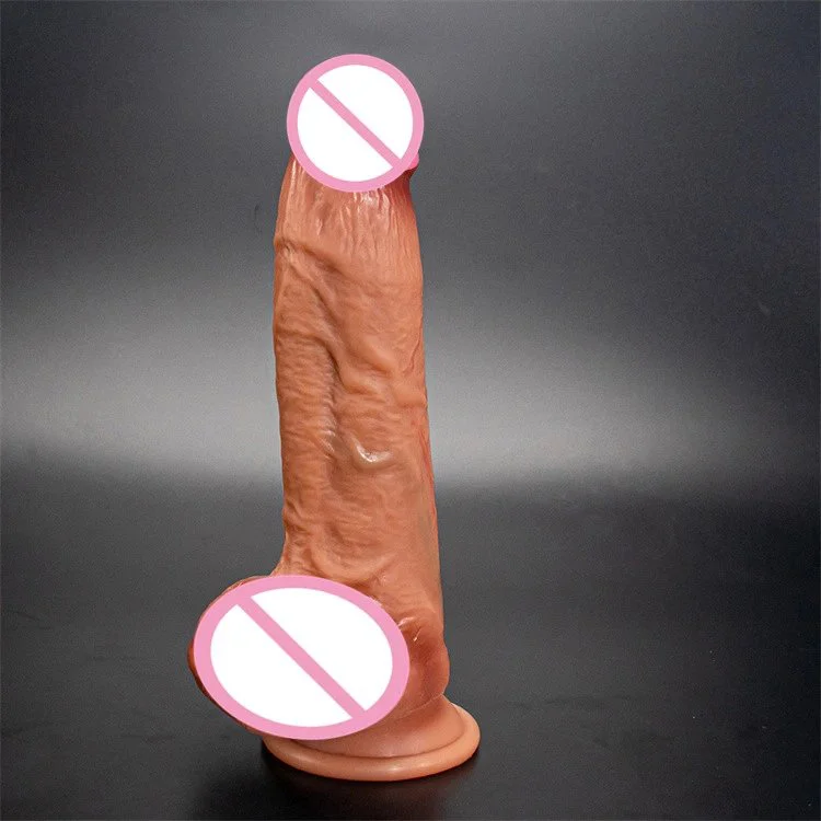 Female Masturbation Artificial Penis 8 Inch Realistic Liquid Silicone Dildo Suction Cup Sex Toys for Women