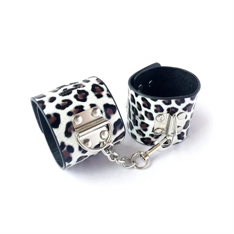 10PCS Fetish Restraint Sex Toys Set for Couples Whip Cuffs Ankle Leopard Bondage Kit