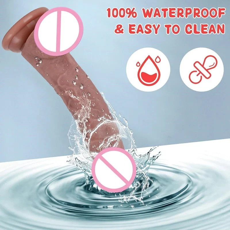 Female Masturbation Suction Cup Realistic Super Soft Liquid Silicon 7.5 Inch Dildo Sex Toy Women