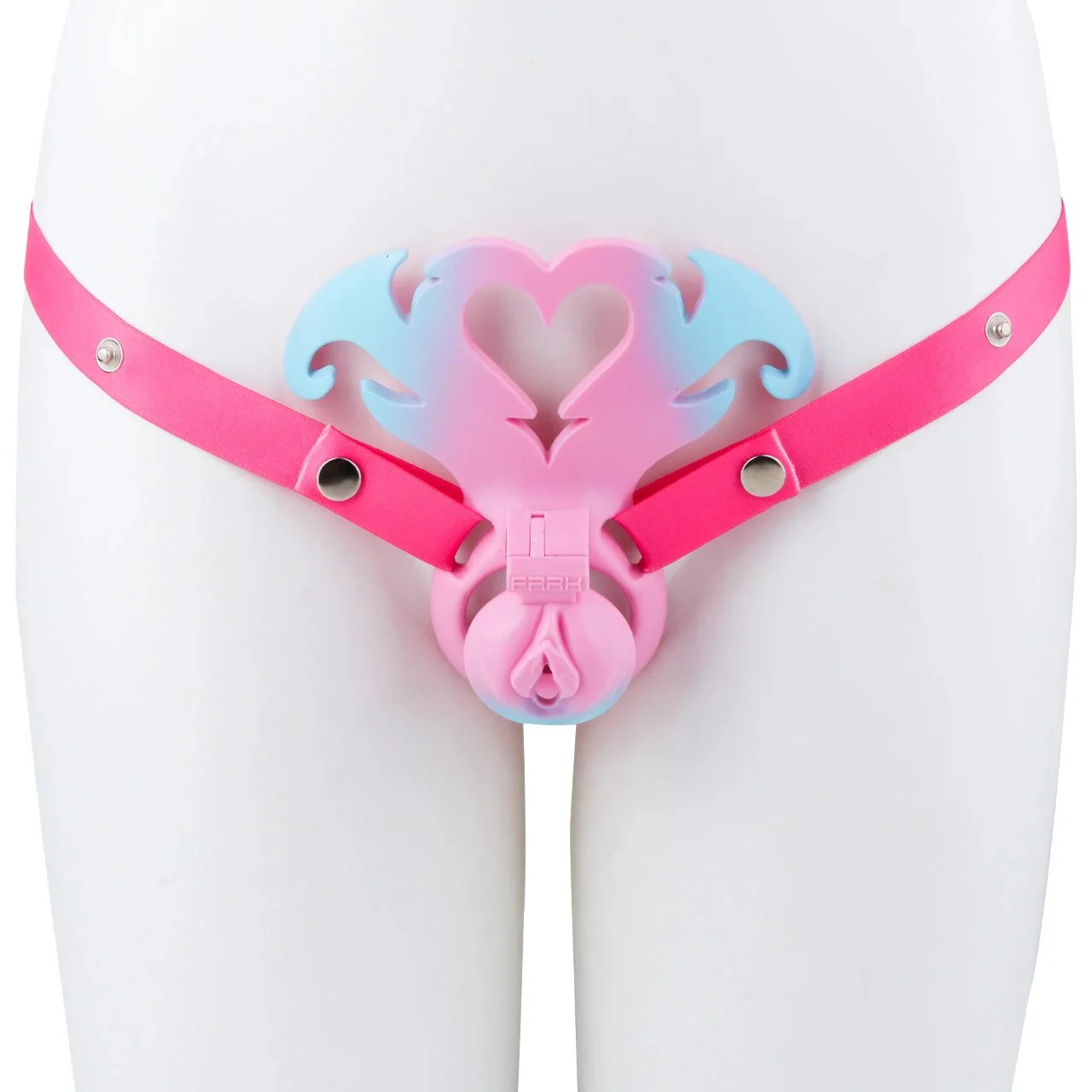 New Resin Male Sissy Chastity Cage Feminization Pussy Style Restraint Adult Flirting Toys for Men Gays Cock Cage