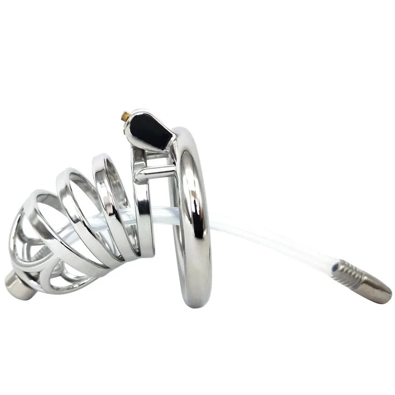 Catheter Metal Stainless Steel Chastity Device Chastity Lock Control Device Fun Chastity Lock for Men
