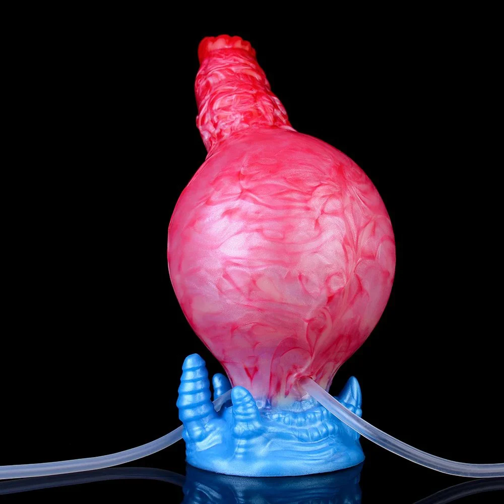 Realistic Dog Knot Dildo Anal Dildo with Jet Inflation Function Real Skin Feel