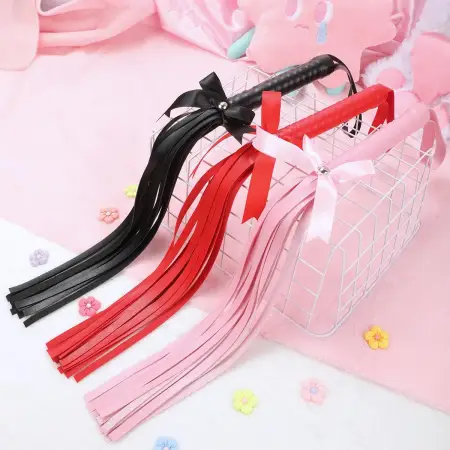 PU Leather Braided Design Whip Bondage Sex Whip Slave Restraint Toy Suitable for Female Couples' Buttocks Spanking 1