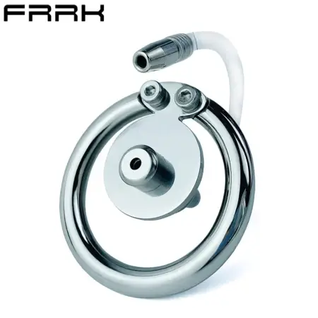 Penis Ring Design with Catheter Skeleton Chastity Device Metal Stainless Steel Bondage Chastity Cage Male BDSM Sex Toys