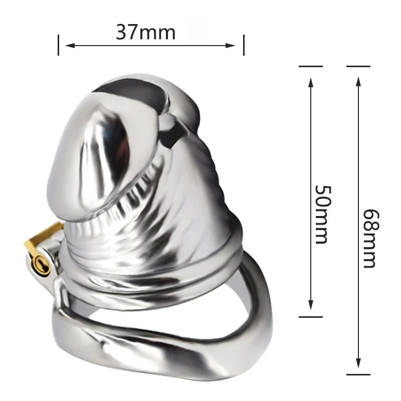 head Stainless Steel Dildos Male Chastity Device Cage for Men Lock Cock Spermary Rings Chastity Cage Lock