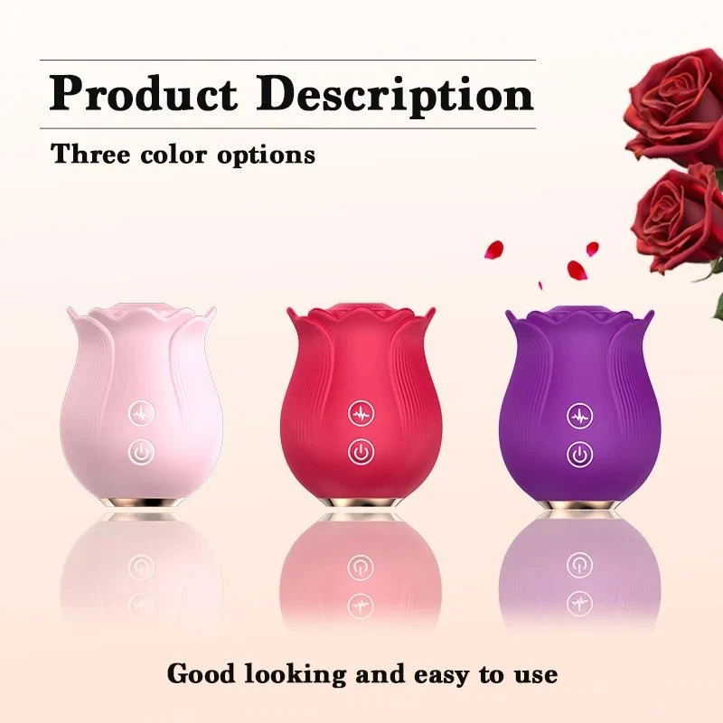 Rose Sex Toy Vibrator for Woman Clitoral Stimulator Nipple Sucker Sucking Rose Vibrator