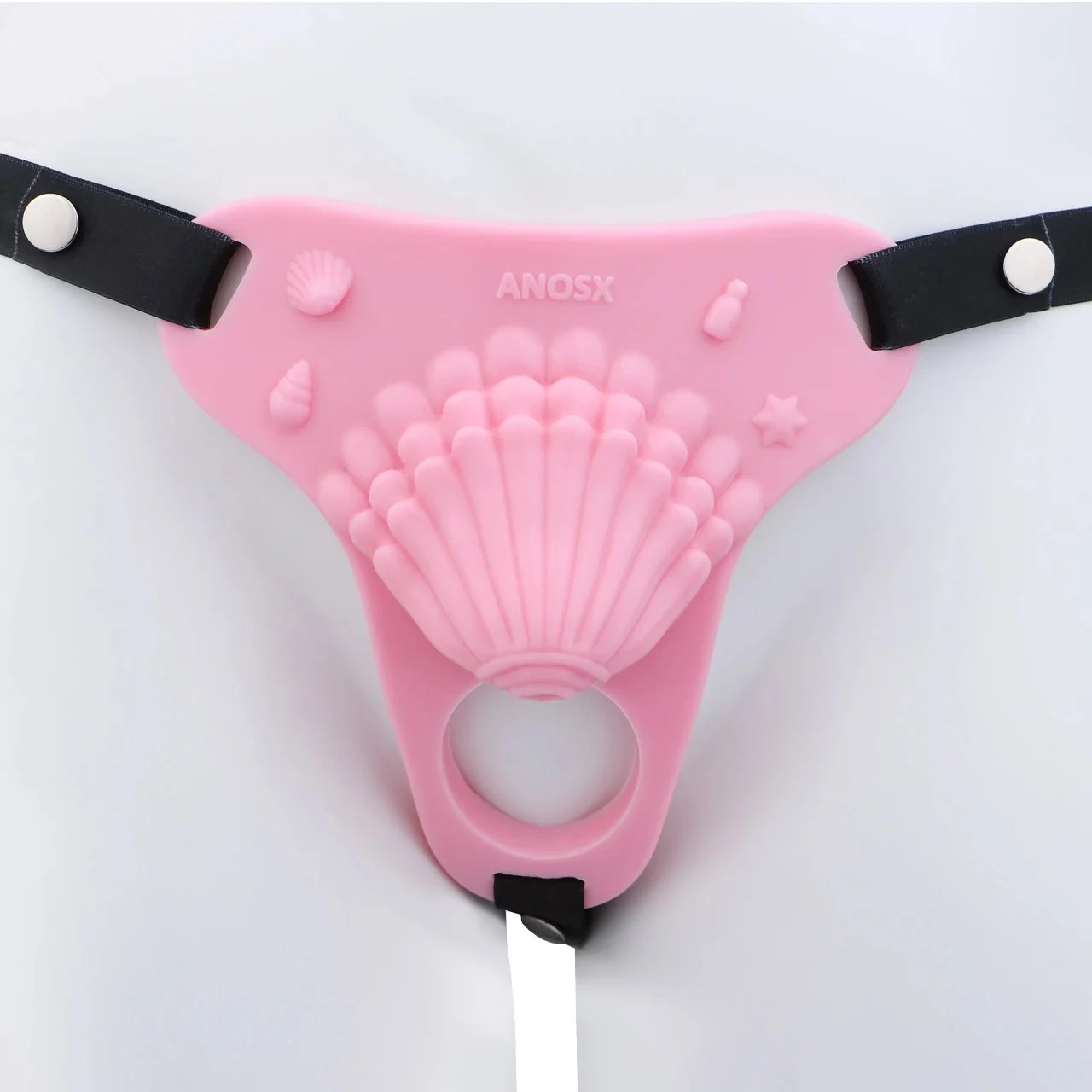 Male Deep Sea Transvestite Chastity Pants Series Shell Silicone Comfortable Chastity Cage with Drooping Catheterization Hole