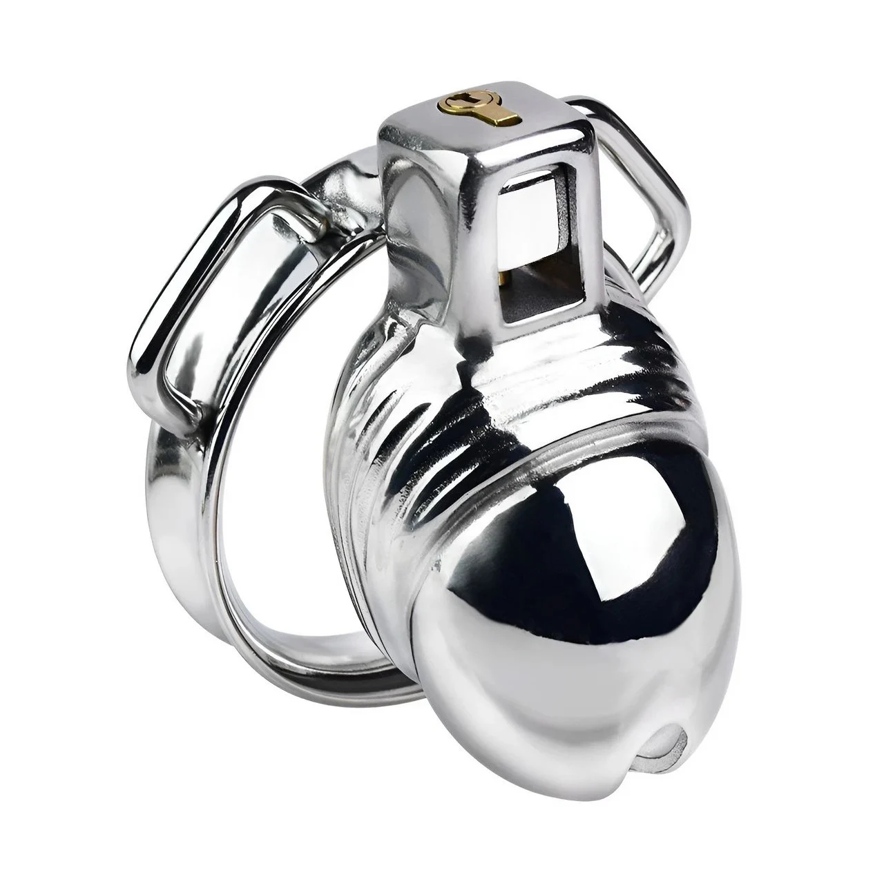 Penis Shaped Chastity Cage Metal Male Chastity Device Sex Toys for Men Cock Lock Cage 304 Stainless Steel Adult Toy