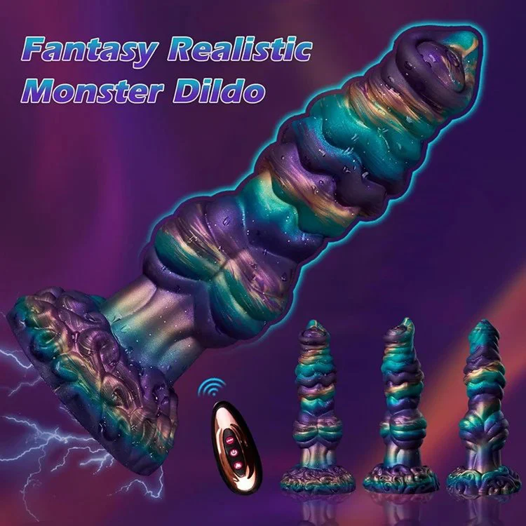 G-spot Simulation Animal Vibrating Dildo Telescopic Anal Dildo Vibrator for Women Men