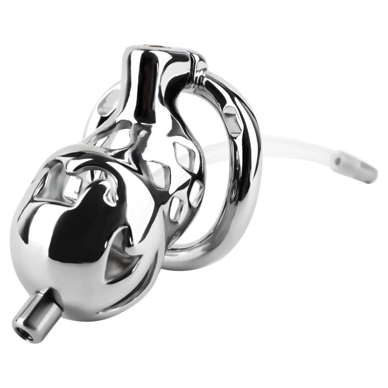 Stainless Steel Male Chastity Cage With Catheter Chastity Penis Restraint Cock Cage Adult SM Erotic Sex Toys for Man Masturbator