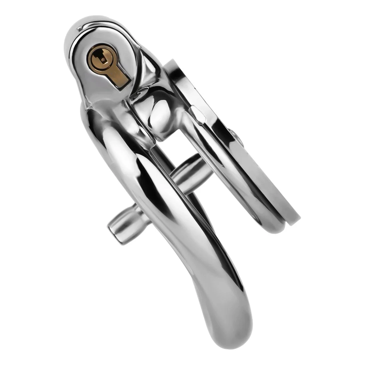 Stainless Steel Wearable Male Chastity Cage with Built-in Catheter, Stimulating Sensation SM Bondage Penis Cage Sex Toy