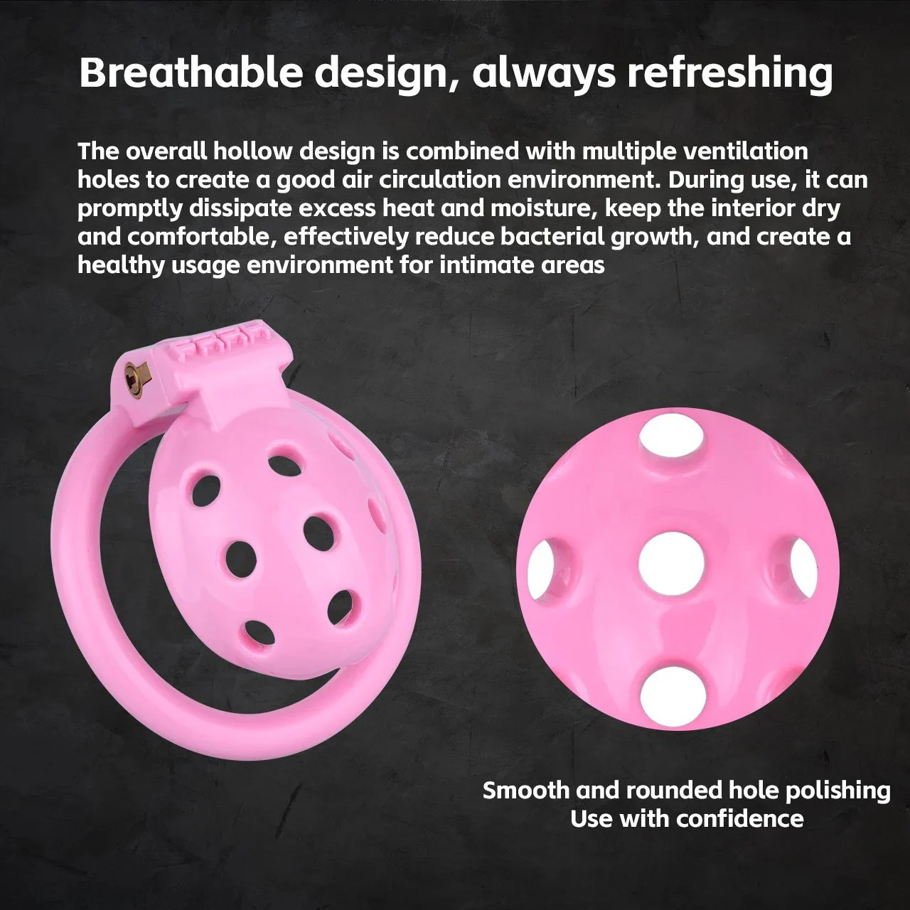 Pink Chastity Cage Sissy Small Chastity Devices, Male Penis Cage for Men Flat Cock Cage, BDSM Cage