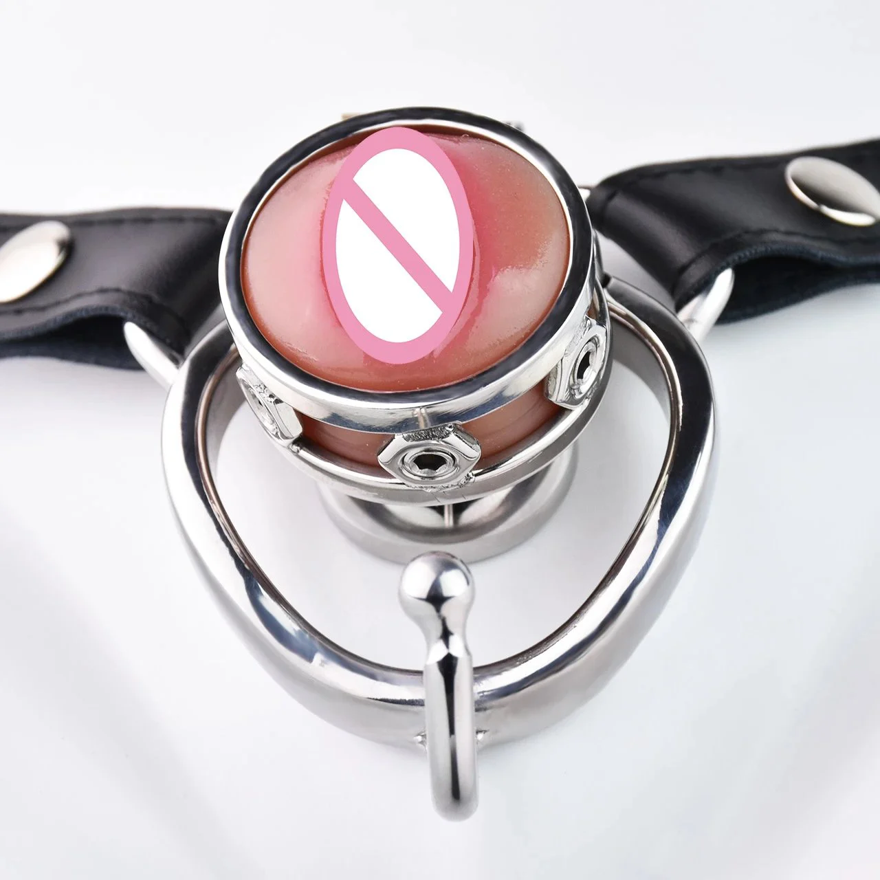 strop on belt Simulation spraying Pussy shape Chastity cage Male Cock Cage Chastity Device adult product