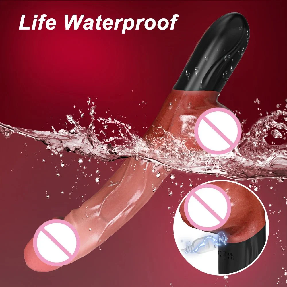 Realistic Silicone Dildo Machine Remote-controlled Vibrating Device 7 Frequencies Adjustable 180 Angle 100% Waterproof Adult