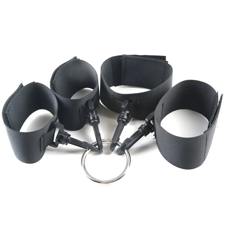 Adult Sex Black Ribbon Easy Hand and Foot Cuff Female Binding and Restraint Equipment