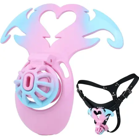 Colorful Sissy ABS Negative Inverted Extended Chastity Device Custom Fit Belt Soft Wear Male Abstinence Training Sextoys